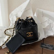 中古包 CHANEL 香奈兒 Vintage CC 迷你水桶包