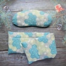日本進口布【夏雪-藍】熱敷眼罩 萬用 肩用熱敷墊  多種香氣