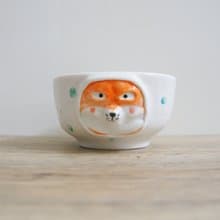 【陶瓷碗】 瓷器狐狸先生碗 動物碗 420ml