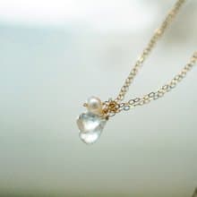 SV925/14KGF AAA 白水晶珍珠項鍊 Rock Crustal 正能量