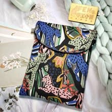 袋物系列-美國限量布有機棉布叢林獵豹花豹款-7.8吋電子書保護套