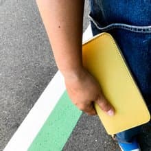 ROUND　ピリリと薫るマスタード 金運UP　ラウンドジップ 長財布　スマホもOK　RZW-YYYY-YYY-Y