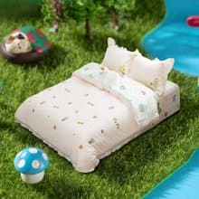 漂亮小狗 刺繡純棉床上套件2枕套+床單+被套