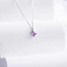 紫水晶925純銀方塊項鍊