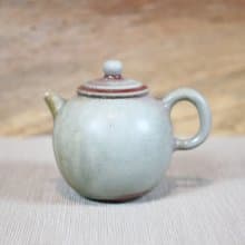 【送禮好物】柴燒鈞窯 梨型茶壺 名家葉敏祥手工作品