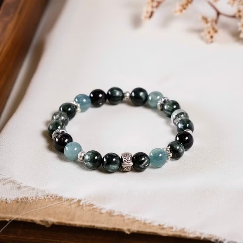 綠龍晶 綠晶石 金運石 綠幽靈 手鍊 天然礦石水晶