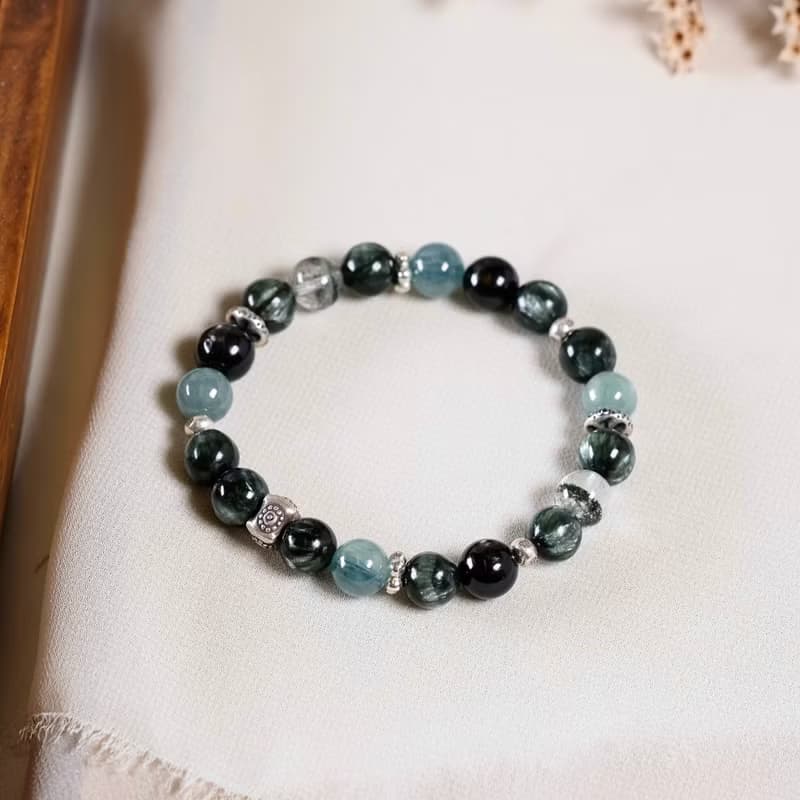 綠龍晶 綠晶石 金運石 綠幽靈 手鍊 天然礦石水晶