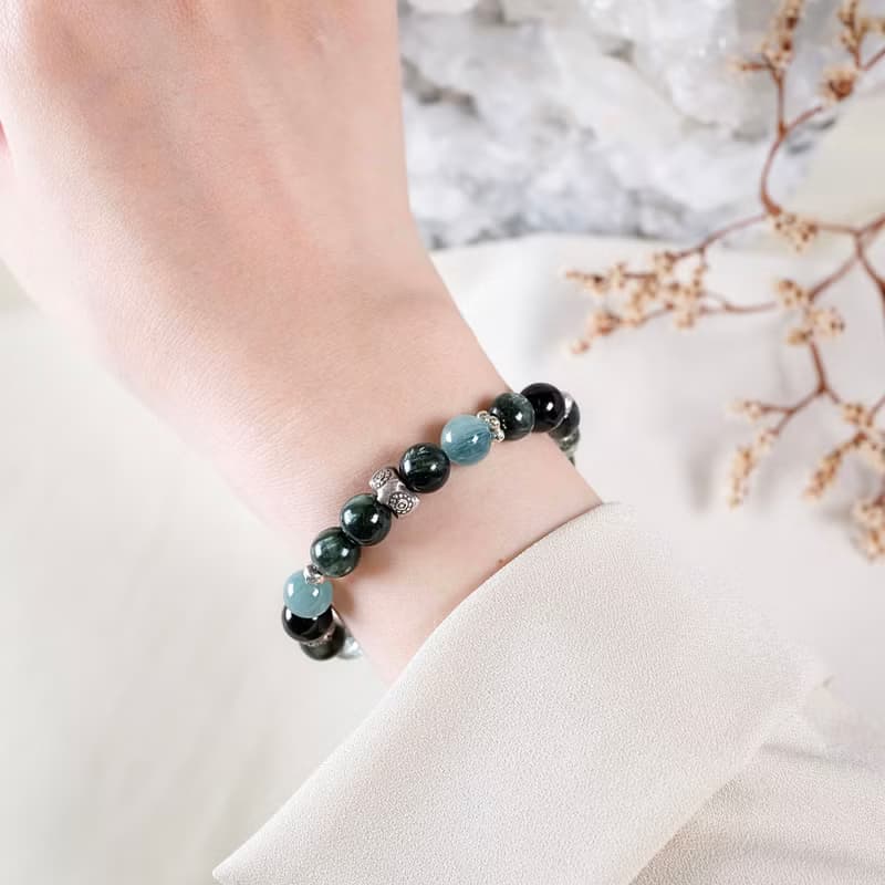 綠龍晶 綠晶石 金運石 綠幽靈 手鍊 天然礦石水晶