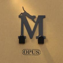 【OPUS東齊金工】當貓咪遇上字母M - 掛勾(黑)/壁飾掛勾/無痕收納