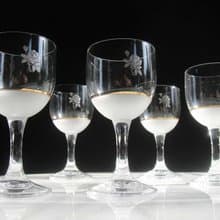 【老時光 OLD-TIME】早期二手精美玻璃酒杯組(五個一組)