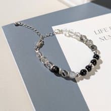 墨色晨光 黑髮晶手鍊