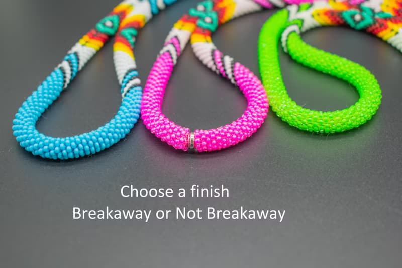Teacher Gift: Light Blue/Pink/Green Beaded Lanyard with Breakaway Clasp