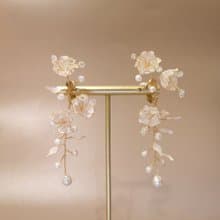 月蘭曲  | 耳夾耳鈎 | 手作婚禮樹脂水晶花飾品