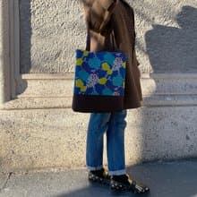 環保公益手作系列 義大利製夏日交響曲托特包