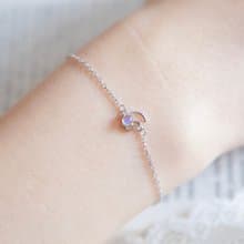 天然石925純銀英文字母水晶手鍊 G