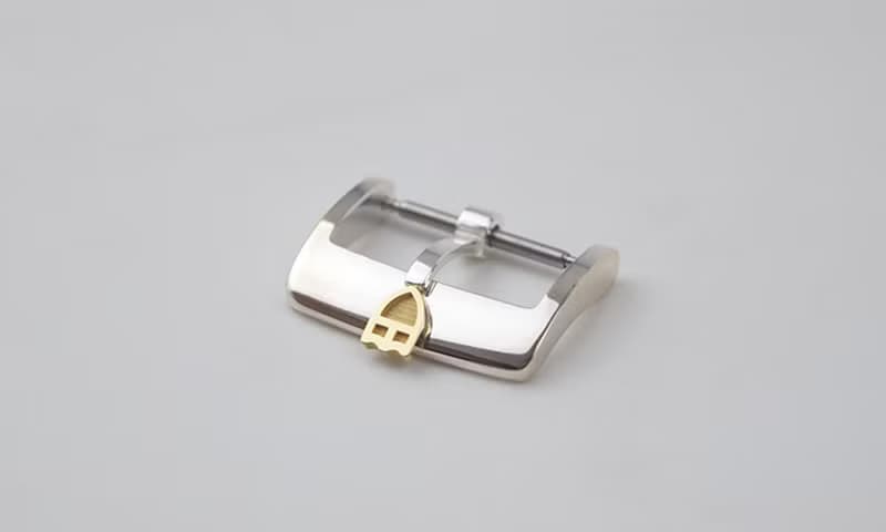 帝舵手錶盾牌銀表扣18k金標logo表扣925純銀底座表帶針扣手錶配件