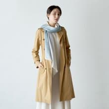 絣染漸層絲質圍巾-綠X白(數量有限 售完為止)