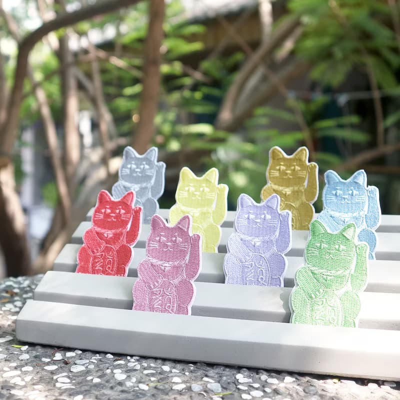 招財貓 / 刺繡貼紙