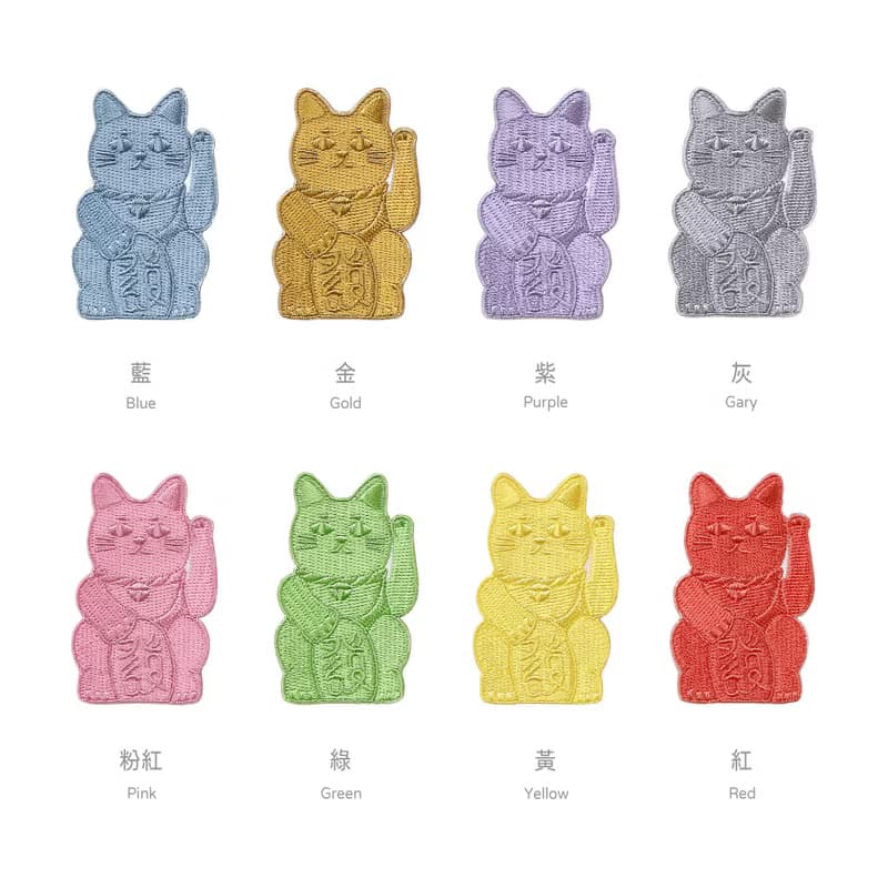 招財貓 / 刺繡貼紙