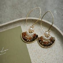 暖陽映照 碧璽耳環 14K Gold-Filled