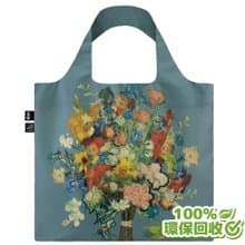 LOQI 環保材質購物袋-梵谷 花束藍 (無扣帶、無暗袋)