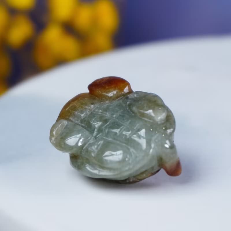 【吉祥‧長壽】飄紅翡翠烏龜擺飾 | 天然緬甸玉翡翠A貨 | 送禮
