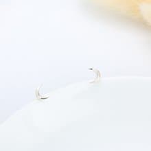 【Angel & Me】月牙 月亮 一對 s925 純銀 耳環 耳夾 情人節 禮物