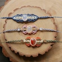 特價 NB25/SS23~玉髓、瑪瑙 l 南美蠟線 l 手工編織 l 手環