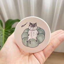 慵懶貓生 化妝鏡 隨身鏡 鏡梳款