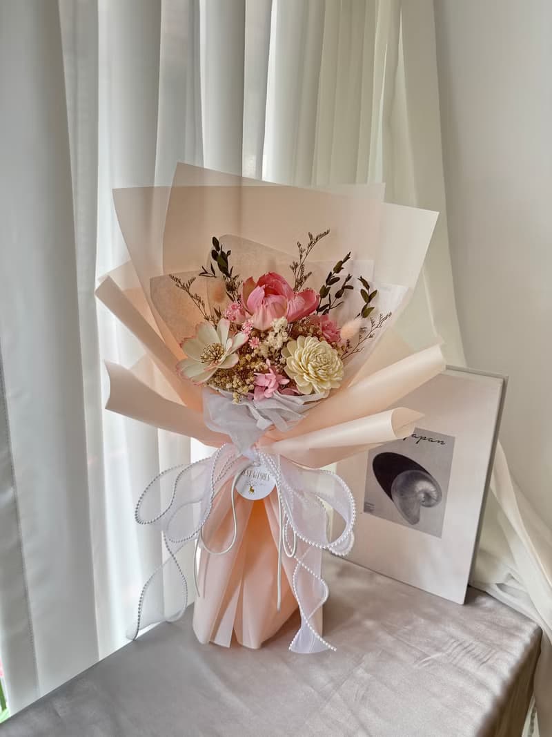 永生花乾燥花 畢業花束