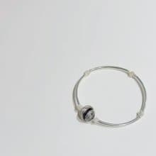 925純銀 簡約白蝶貝 胎毛彈性手鍊