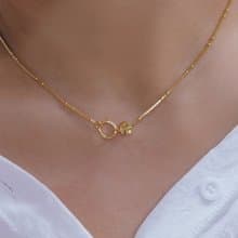 Be around me— 雙圈鋯石項鍊生日 情人節禮物