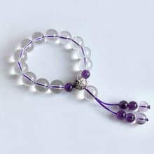 寶石系 天然礦石 白水晶 紫水晶 925純銀 繩鍊