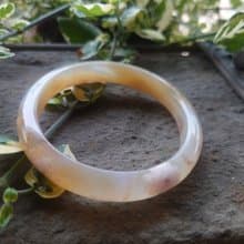 Miss feng天然石-樱花瑪瑙手鐲