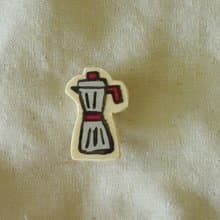 Moka Pot Handmade Wooden Pin