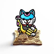 招福貓・中指貓 異色 座台式  l 龍年 福貼 揮春 春聯 招財