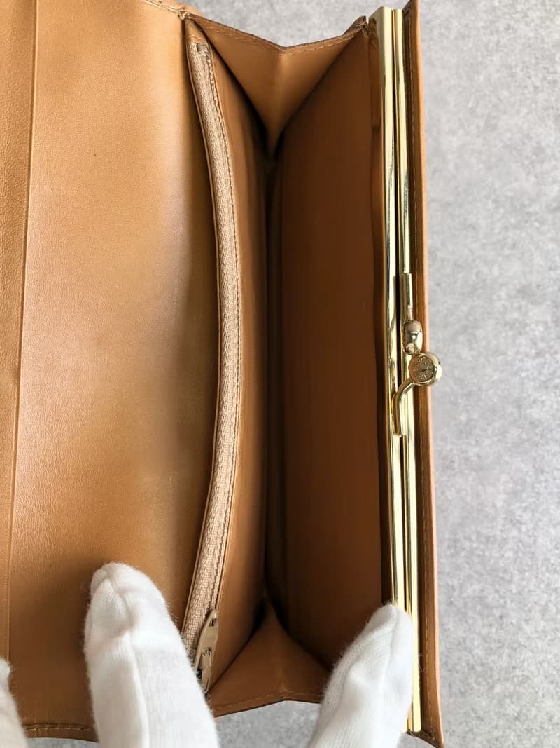 【 日本直送　名牌中古包 】CELINE セリーヌ マカダム 財布 ブラウン ブラゾン PVC レザー 長財布 vintage ヴィンテージ 5cnp3b