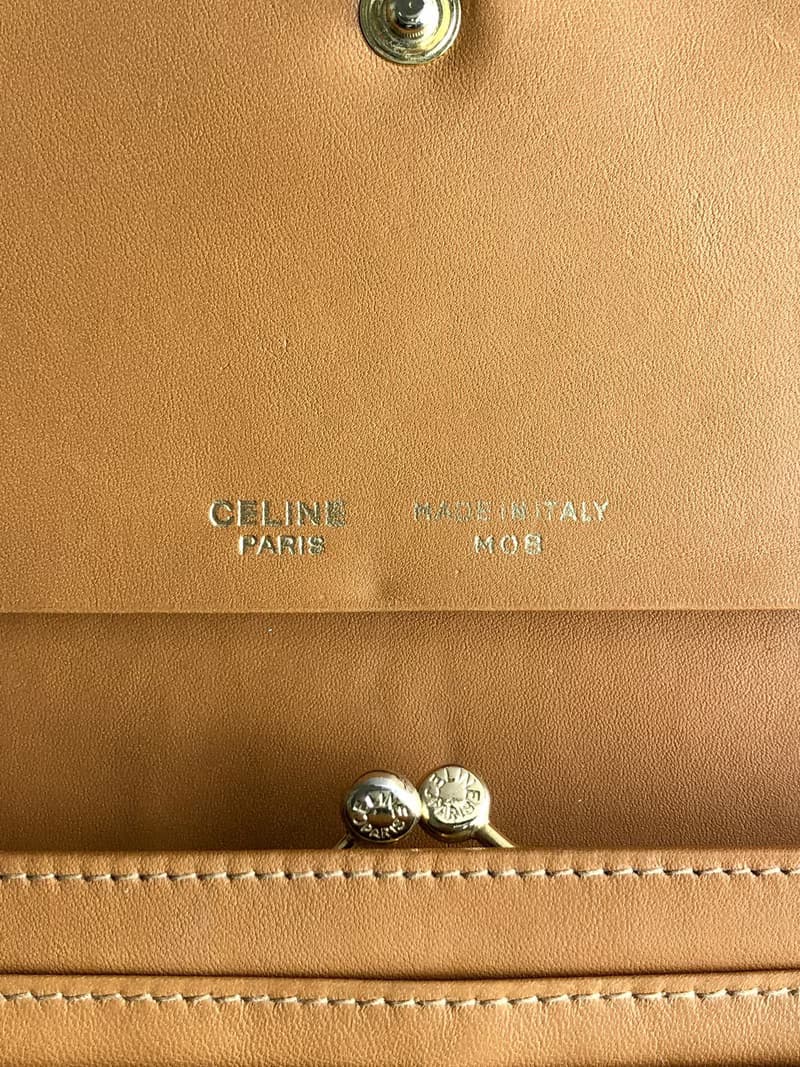 【 日本直送　名牌中古包 】CELINE セリーヌ マカダム 財布 ブラウン ブラゾン PVC レザー 長財布 vintage ヴィンテージ 5cnp3b