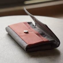 布長夾 -西班牙粉 /8卡輕量長夾/素皮夾  女朋友禮物