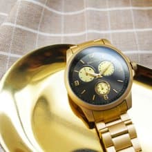 Original 經典真三眼多功能系列不鏽鋼錶帶手錶 / OR-9702 霧面金