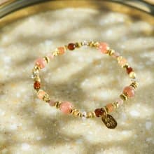 兒時的存檔點 // C1545橙月光橙石榴手鍊