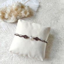 閃靈鑽。月光石。南美巴西蠟線編織手鍊