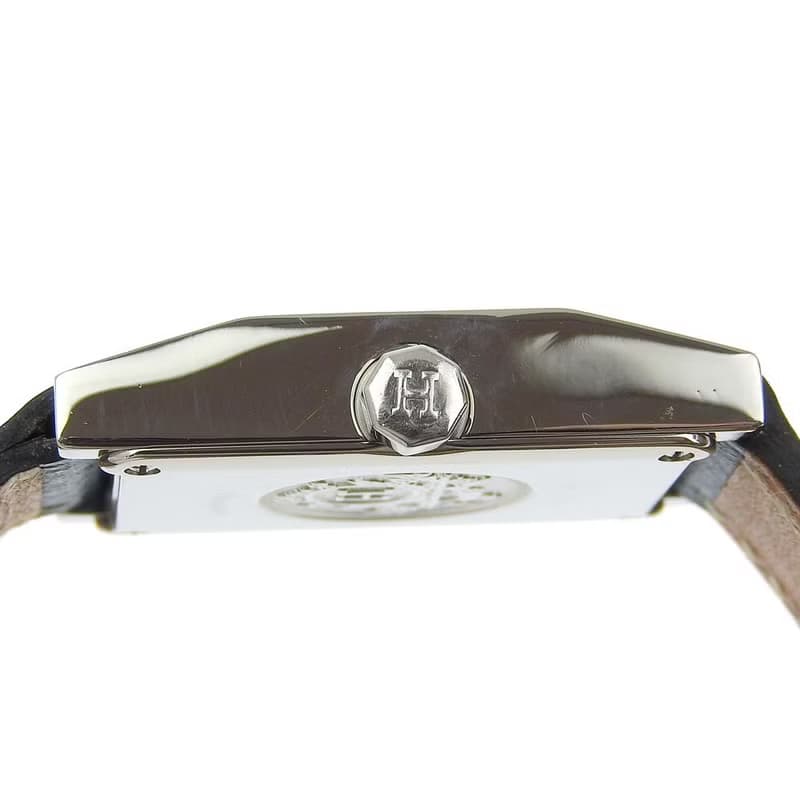 【日本直送】エルメス HERMES タンデム 腕時計 TA1.210 SS × レザー  クオーツ アナログ表示 青文字盤 レディース【中古】