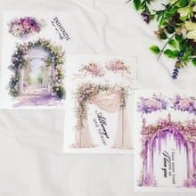 Valentine's Season flower arch Stickers 3MIX - White PET (philip's store)