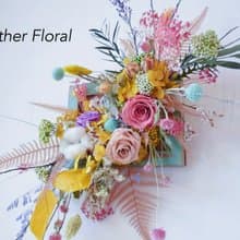 框型清新色系永生花壁飾