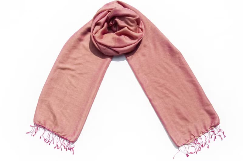 喀什米爾Cashmere 編織羊絨圍巾 羊毛真絲披巾 戒指絨披肩-雙色