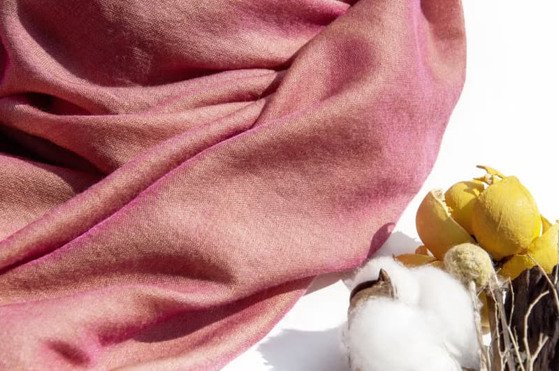喀什米爾Cashmere 編織羊絨圍巾 羊毛真絲披巾 戒指絨披肩-雙色