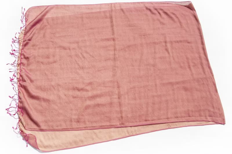 喀什米爾Cashmere 編織羊絨圍巾 羊毛真絲披巾 戒指絨披肩-雙色