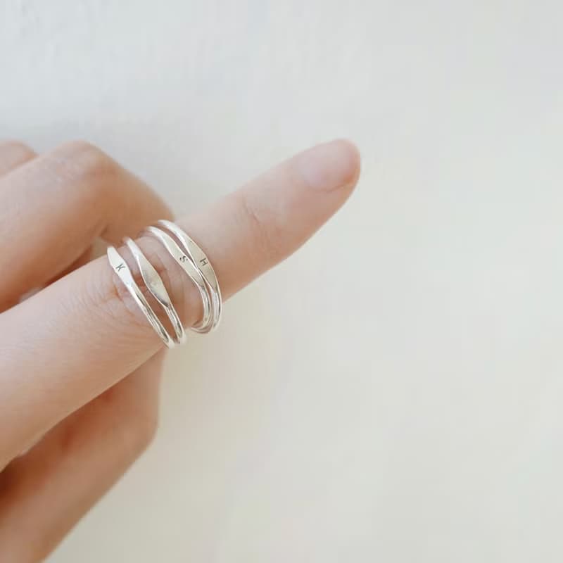 Initial Signet Ring | 字母圖章純銀戒指