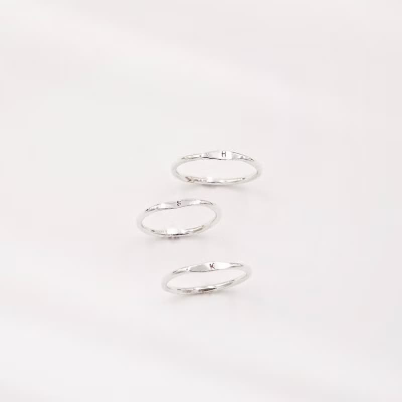 Initial Signet Ring | 字母圖章純銀戒指
